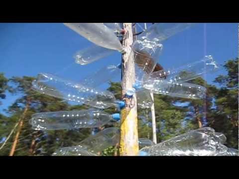 Музыкальное дерево из пластиковых ПЭТ бутылок