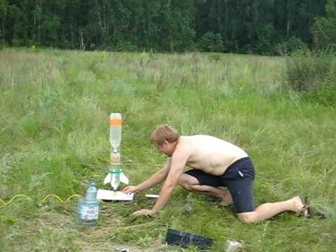Водяная ракета ( water rocket ) полет в реку!