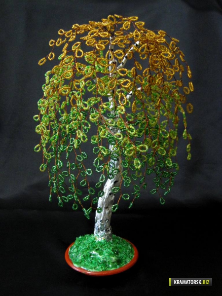 дерево из бисера своими руками - поделки из пластиковых бутылок